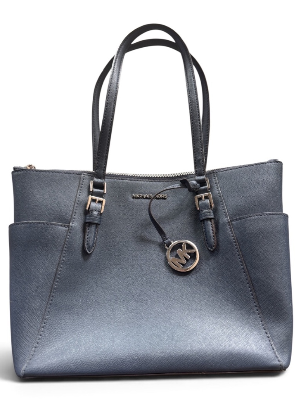Michael Kors Jet Set Travel Navy Saffiano Leather Tote Shoulder Bag